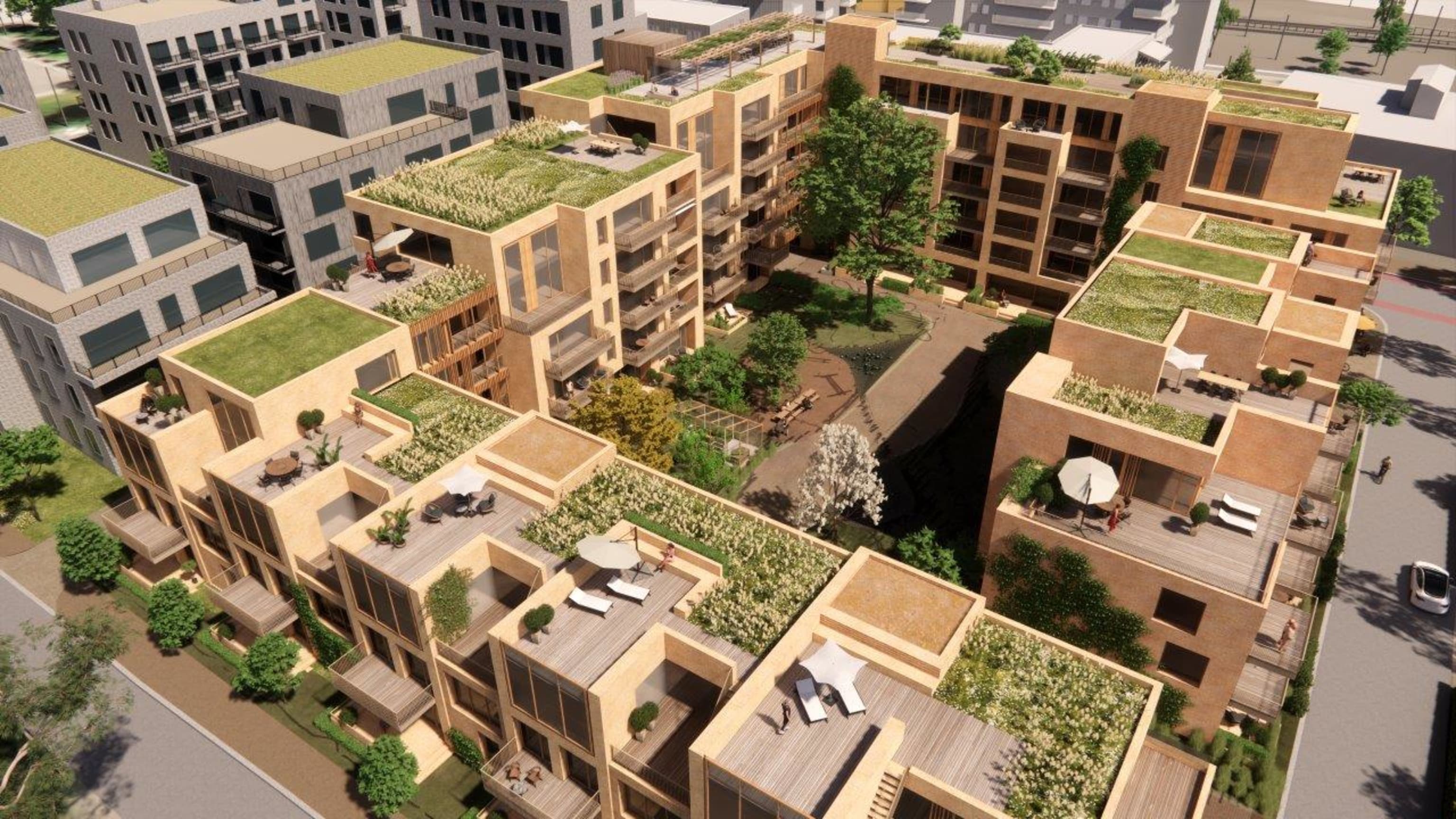 Illustrasjonsbilde av Fredheimkvartalet sett ovenfra